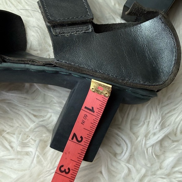 Trippen Metallic Dark Green Leather Mary Jane Block Heel Shoes EU 36 - Picture 12 of 12